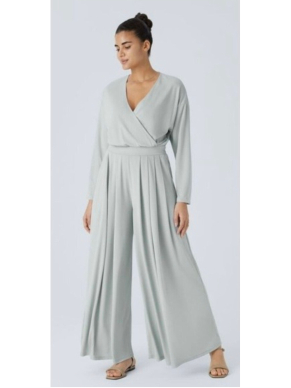 Women's Halara Wide Leg Jumpsuit Size M Grey